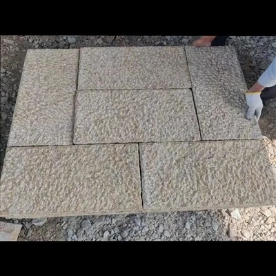 Pavage de bloc de granit