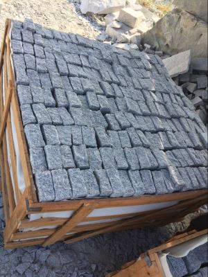 Pavé de pierre de granit blanc
