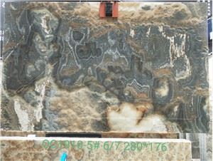Conception de dalles d'onyx gris bulle
