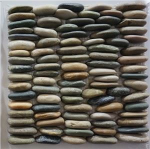 Carreaux de mosaïque de galets gris