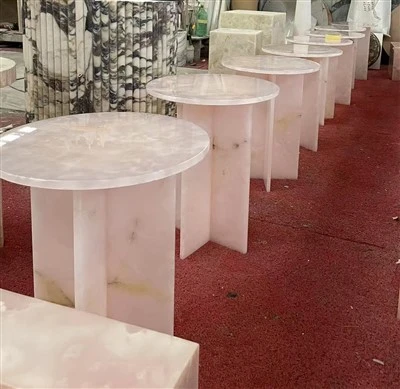 Usine de table d'appoint en onyx rose Chine